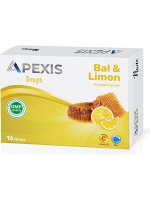 Apexis Drops Bal ve Limon Aromalı Pastil 16'lı - Apexis