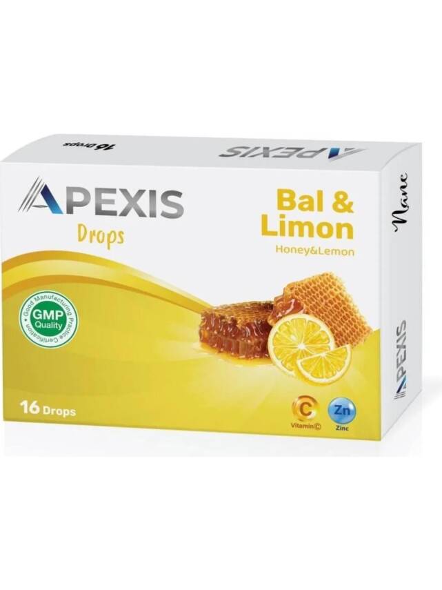 Apexis Drops Bal ve Limon Aromalı Pastil 16'lı - 1