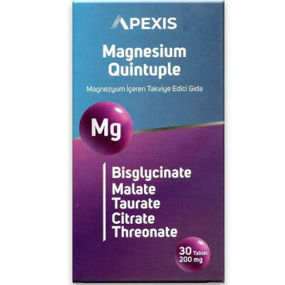 Apexis Magnesium Quintuple 30 Tablet - Apexis