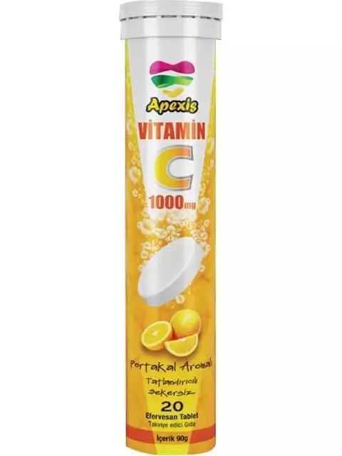 Apexis Vitamin C 1000 mg 20 Efervesan Tablet - 1