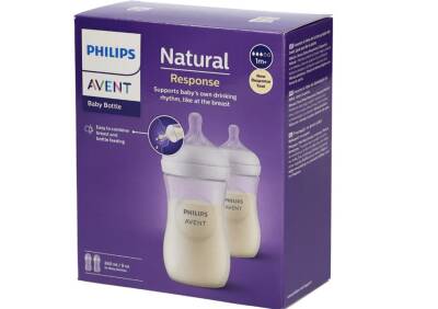 Avent Natural Response Doğal Tepkili PP 2'li Biberon Seti 1 Ay 260 ml - Philips Avent