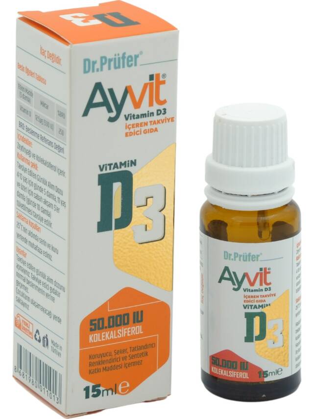 Ayvit Vitamin D3 50000 IU Damla 15 ml - 1