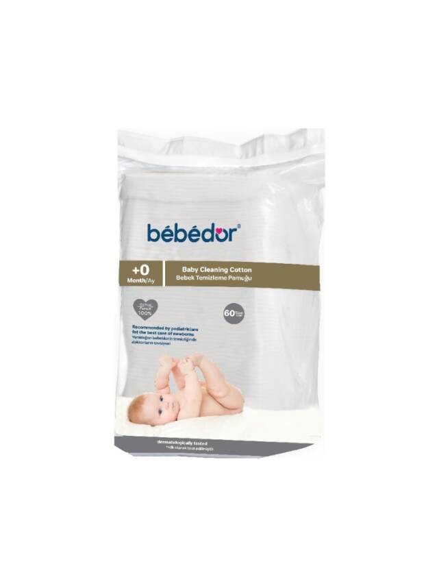 Bebedor Bebek Temizleme Pamuğu 60'lı - 1