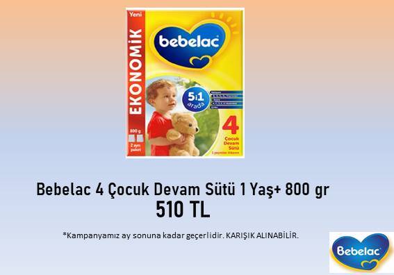 Bebelac 4 Çocuk Devam Sütü 1 Yaş + 800 gr - 1