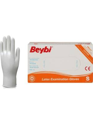 Beybi Latex Eldiven Pudralı Small 100'lü - Beybi