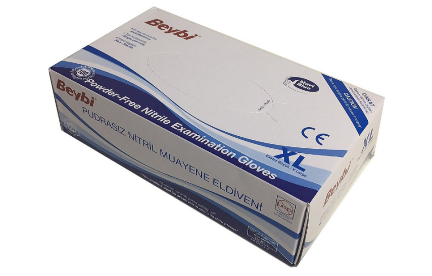 Beybi Nitril Muayene Eldiveni xLarge 100'lü - 1