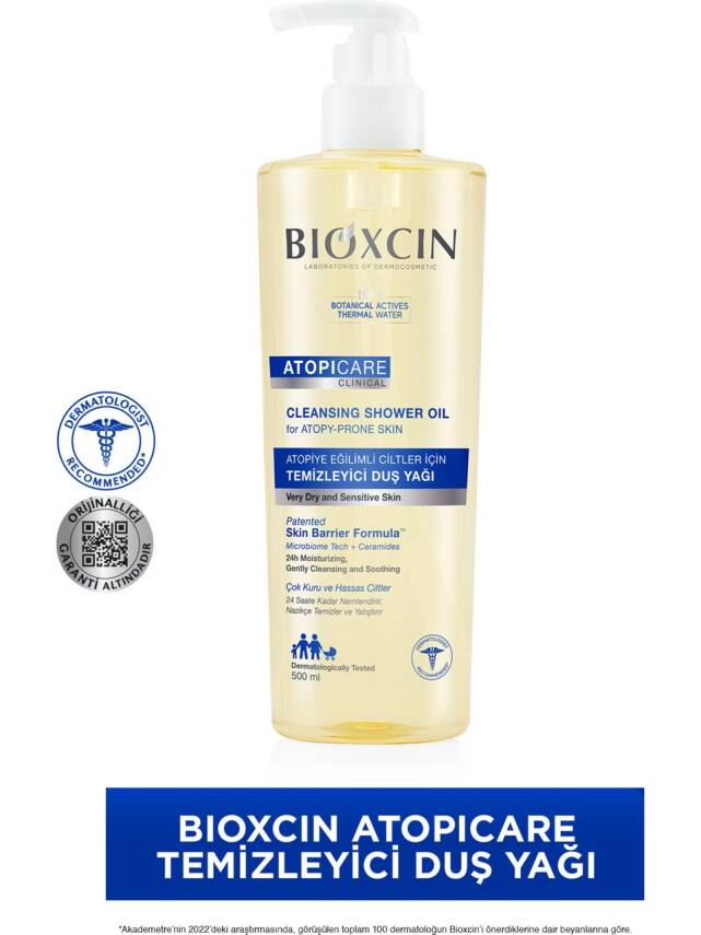 Bioxcin Atocare Temizleyici Duş Yağı 500 ml - 1