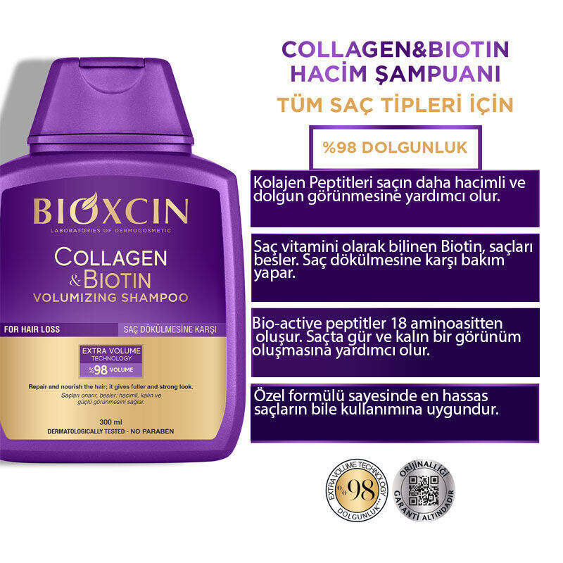 Bioxcin Collagen Biotin Hacim Şampuanı 300 ml - 1