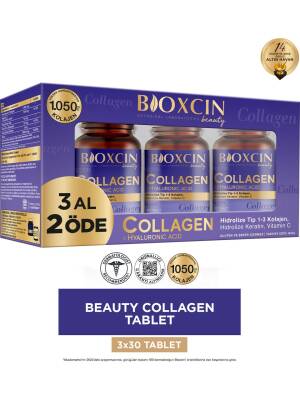 Bioxcin Collagen Hyaluronic Acid Hidrolize Tip 1-3 Kolajen 3 x 30 Tablet - 3 Al 2 Öde - Bioxcin