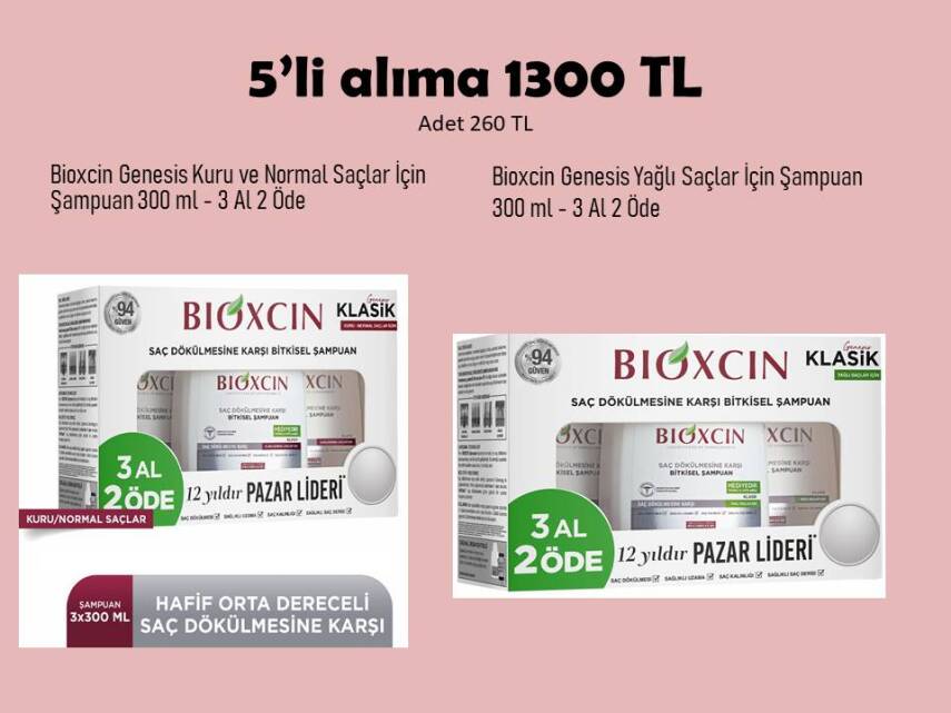 Bioxcin Genesis 3 Al 2 Öde Yağlı Saçlar İçin Şampuan - 1