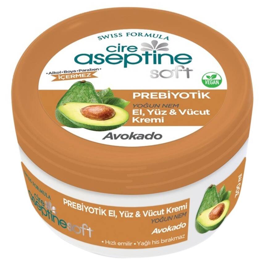 Cire Aseptine Soft Avokada Özlü Prebiyotik Krem 200 ml - 1