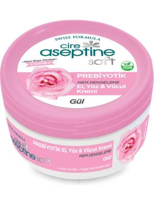 Cire Aseptine Soft Prebiyotik Gül El Yüz ve Vücut Kremi 300 ml - Cire Aseptine