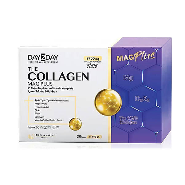 Day2Day The Collagen Mag Plus Takviye Edici Gıda 30 Şase - 1