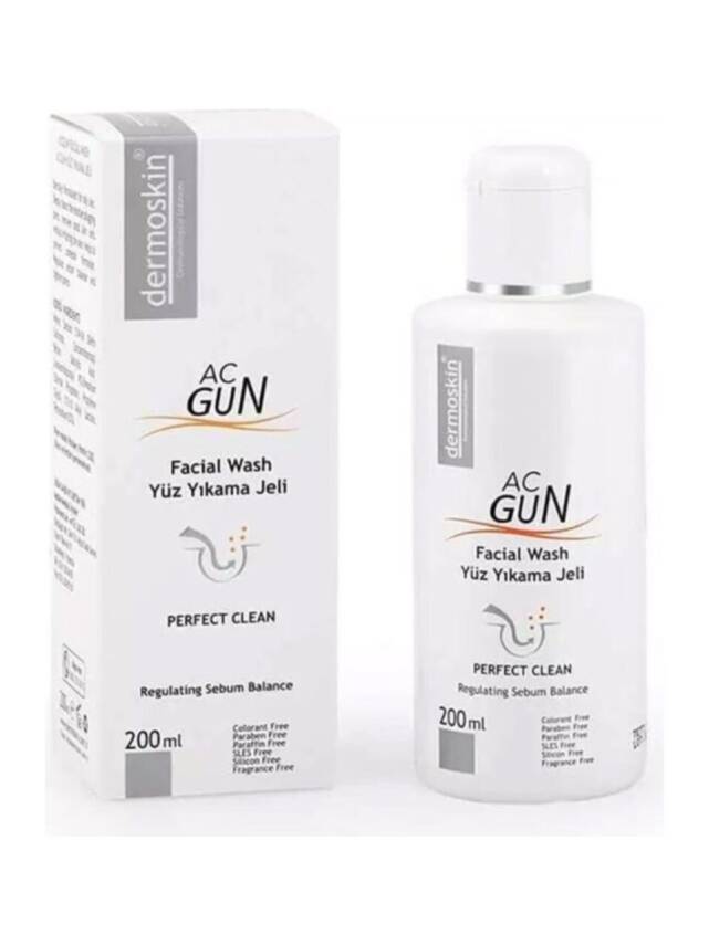 Dermoskin Acnegun Yüz Yıkama Jeli 200 ml - 1