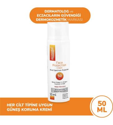 Dermoskin Face Protection Vitamin-E Güneş Koruyucu Krem SPF50 50 ml - Dermoskin