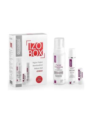 Dermoskin İzobox Yağsız & Yoğun Bakım Seti - (Nemlendirici Krem 50 ml + Yüz Yıkama Köpüğü 200 ml + Lip Care Stick) - Dermoskin