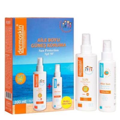 Dermoskin Sun Protection SPF50 Aile Boyu - After Sun Hediyeli - Dermoskin
