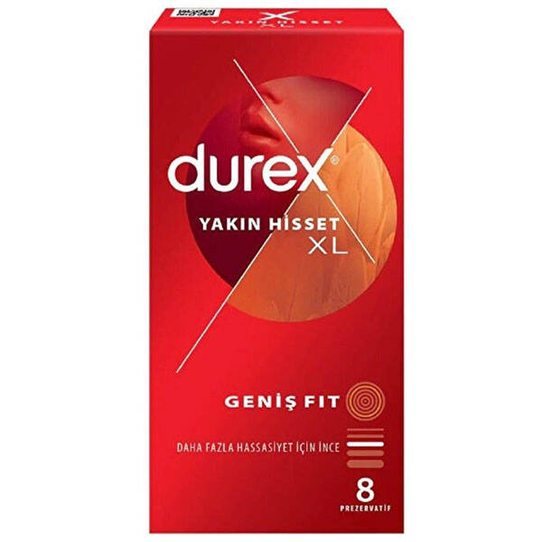Durex Yakın Hisse Prezervatif xLarge Geniş Fit 8li - 1