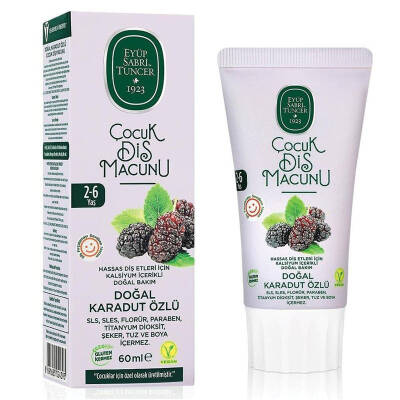 Eyüp Sabri Tuncer Doğal Karadut Özlü Çocuk Diş Macunu 60 ml - Eyüp Sabri Tuncer
