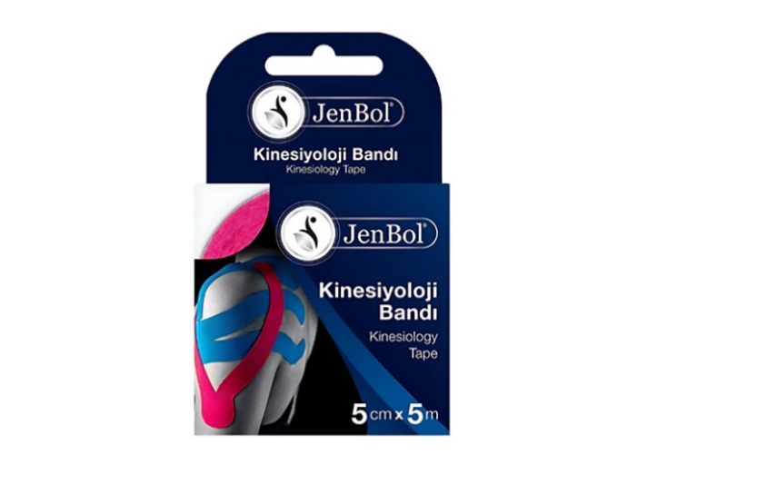 Jenbol Kinesiology Tape Ağrı Bandı 5 cm x 5 m - Pembe - 1