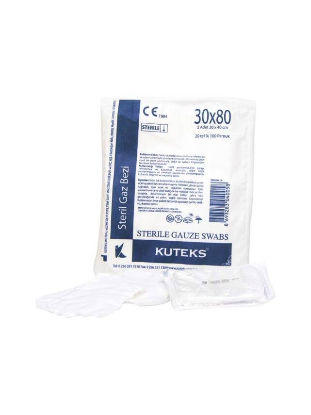Kuteks Steril Gazlı Bez 30 x 80 cm - 1