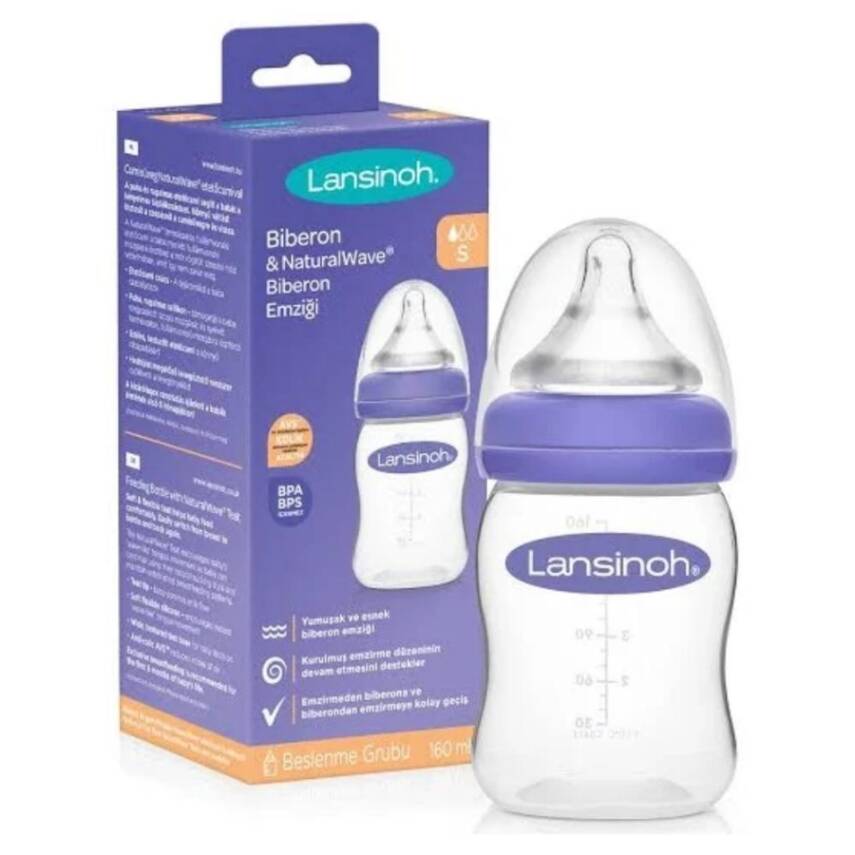 Lansinoh 75580 Natural Wave Silikon Uçlu Biberon 160 ml - 1