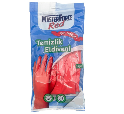 Masterforce Kırmızı Temizlik Eldiveni Medium No: 7 - 7,5 - Masterforce