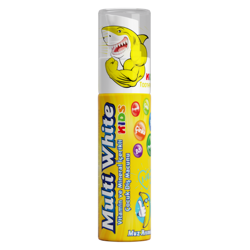 Multi White Diş Macunu Çocuklar İçin Muz Aromalı 50 ml - 1