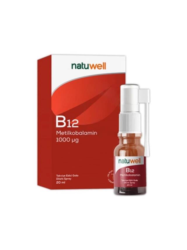 Natuwell Vitamin B12 Metilkobalamin Sprey 20 ml - 1