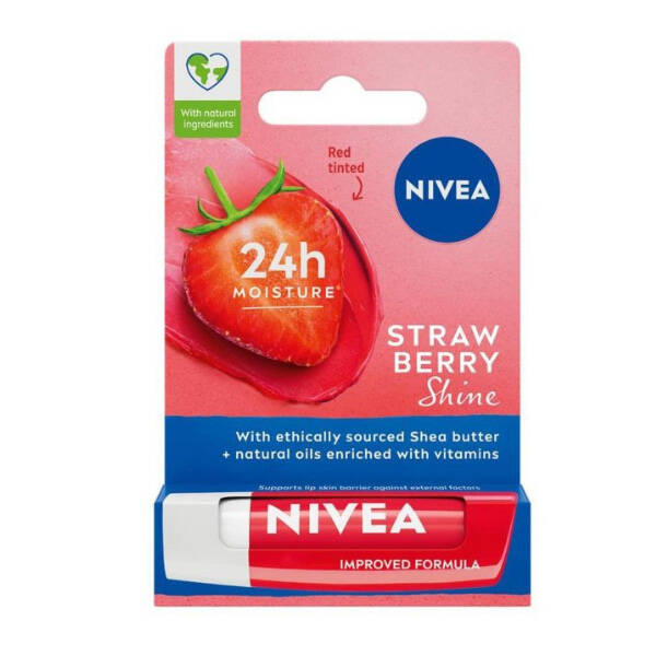 Nivea Bakım Yapan Dudak Bakım Kremi Straw Berry 4,8 gr - 1