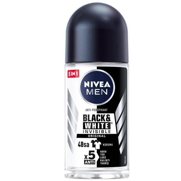 Nivea Black & White Invisible Roll-On For Men Original 50 ml - 1