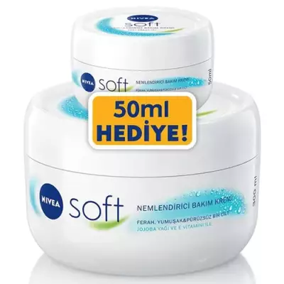 Nivea Krem Soft Vazo 300 ml + 50 ml Hediyeli - 1