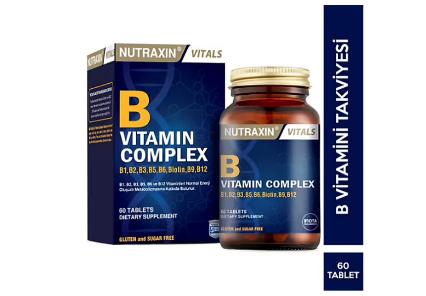 Nutraxin B Vitamin Complex 60 Kapsül - 1