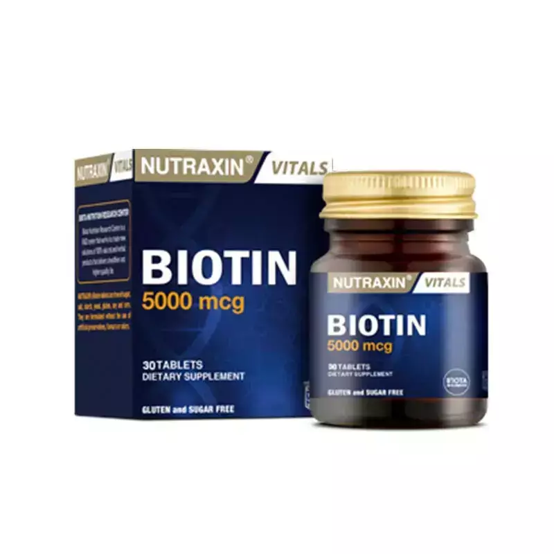 Nutraxin Biotin 5000 mcg Takviye Edici Gıda 30 Tablet - 1