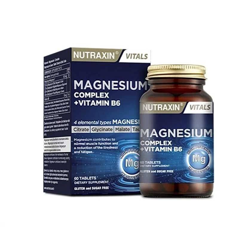Nutraxin Magnesium Complex Vitamin B6 60 Tablet - 1