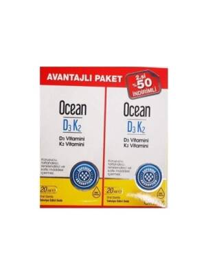 Ocean D3K2 Damla 20 ml + İkincisi %50 İndirimli - Orzax Ocean