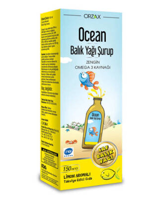 Ocean Omega 3 Limonlu Balık Yağı Şurubu 150 ml - Orzax Ocean