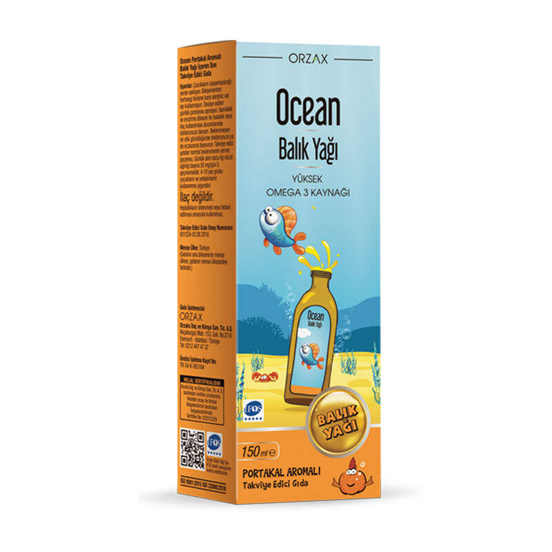 Omega 3 Portakallı Balık Yağı Şurubu 150 ml - 1