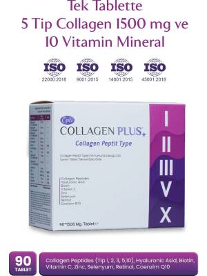Opti Collagen Plus 5 Tip Collagen 1500 mg 90 Tablet - Opti Collagen