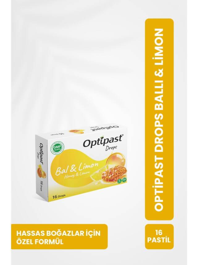 Optipast Drops Bal ve Limon Aromalı 16 Pastil - 1