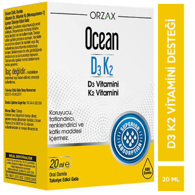 Orzax Ocean D3K2 Damla 20 ml - Orzax Ocean