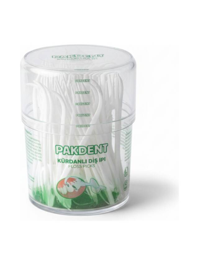 Pakdent Kürdanlı Diş İpi Silindir Kutu 50 Adet - 1