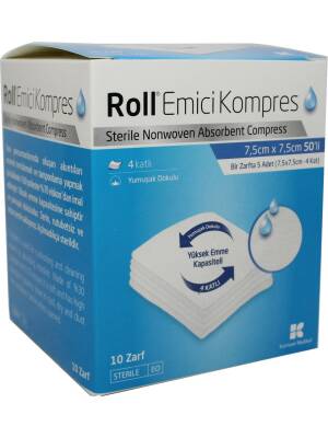 Roll Emici Kompres 7.5 x 7.5 cm 50'li - Roll