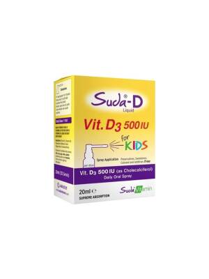 Suda Vitamin Çocuklar İçin Günlük Oral Sprey D3 500 IU 20 ml - Suda Vitamin