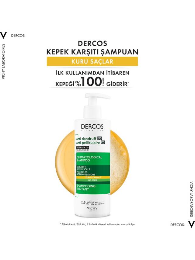 Wichy Dercos Anti Dandruf Kuru Saç Kepeğe Karşı 390 ml (200 ML fiyatına ) - 1