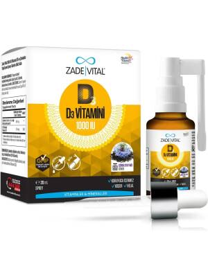 Zade Vital D3 Vitamini 1000 IU Sprey 20 ml - Zade Vital