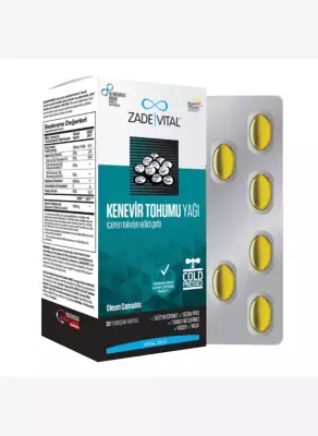 Zade Vital Kenevir Tohumu Yağı 30 Yumuşak Kapsül - 1