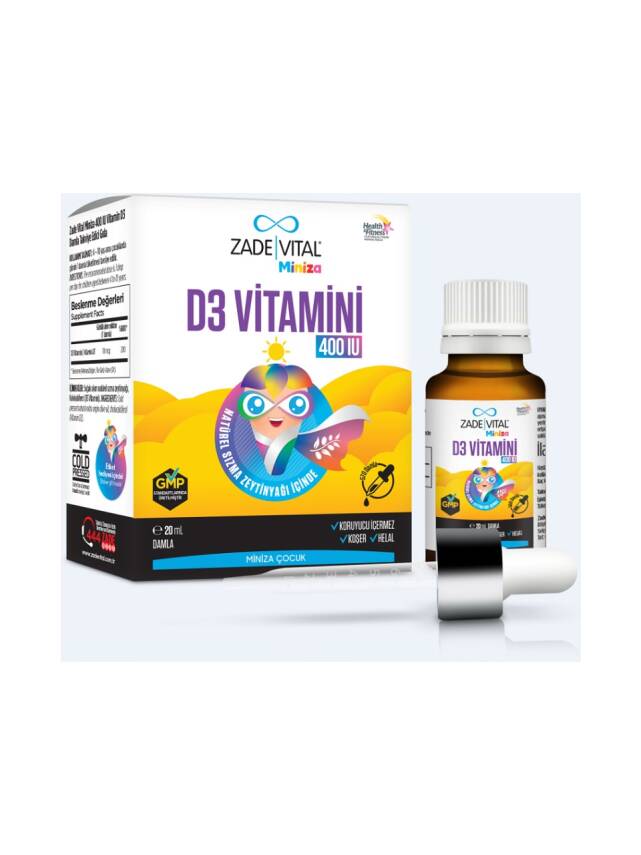Zade Vital Miniza Vitamin D3 400 IU 20 ml - 1