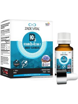Zade Vital Vitamin D3K2 1000 IU Damla 20 ml - Zade Vital