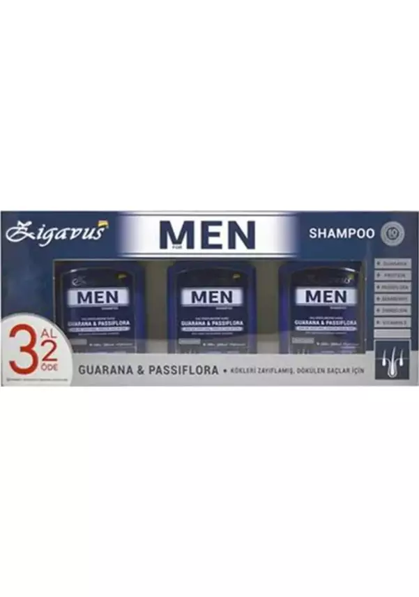 Zigavus For Men Guarana & Passiflora Şampuan 300 ml - 3 Al 2 Öde - 1